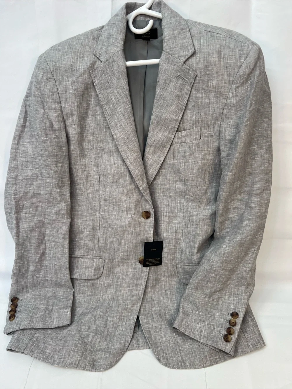 Club Room Light Gray Men's 100% Linen Sport Coat, MEDIUM